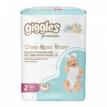 Подгузники для детей GIGGLES Premium 2 Midi 3-6 кг (70 шт) 